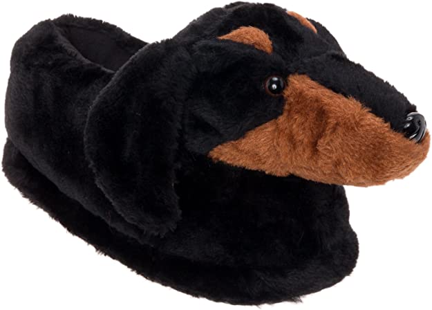 Pantunflas Peluche Perro Salchicha Mascota