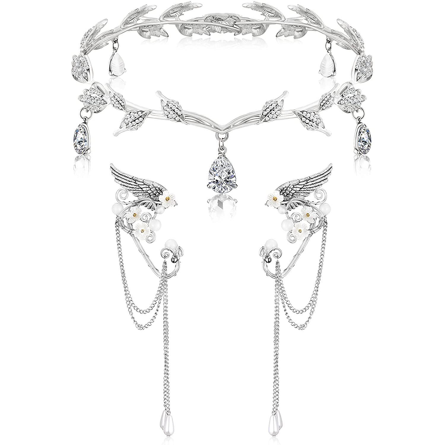 Set De Diadema y Aretes Elfos Magico