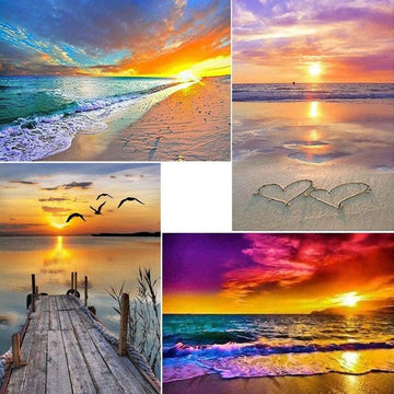 Diamond Painting Kit 4 Lienzos Naturaleza