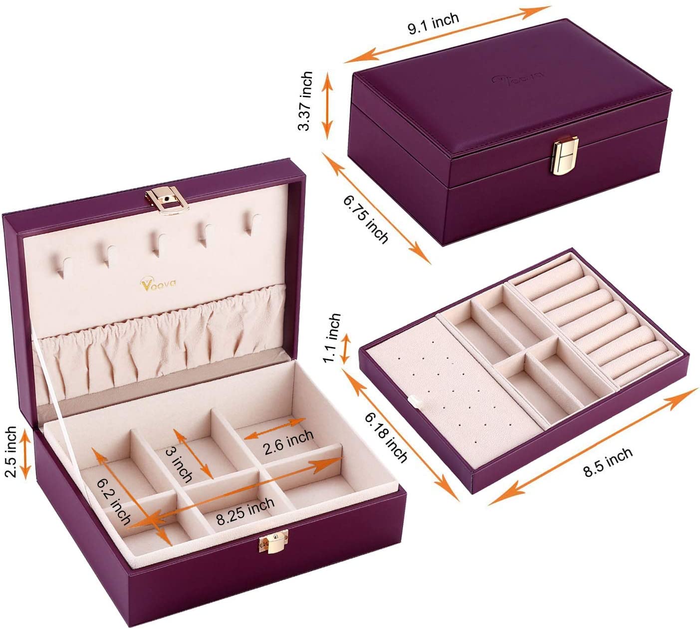 Caja Joyero Organizador Voova