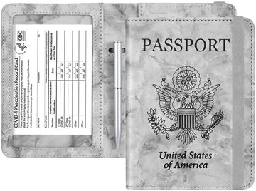 Porta Pasaporte Marmol Gris
