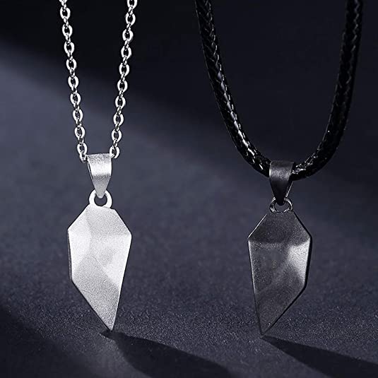 Set De Collar Y Pulsera Corazon Magneticas