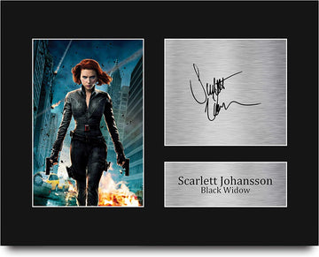Black Widow HWC Trading Scarlett Johansson USL Firmado Cuadro