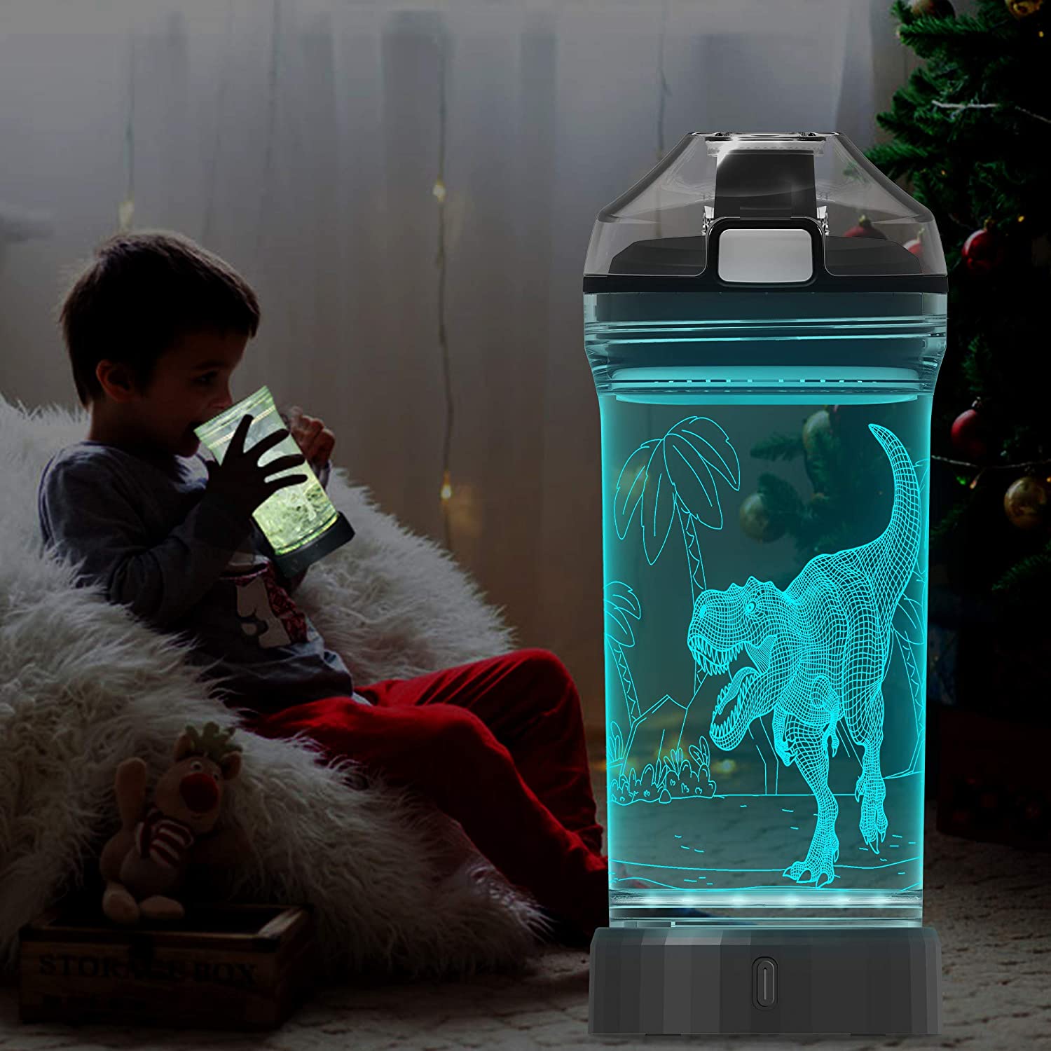 Term Dinosaurio Con Luz Holografico