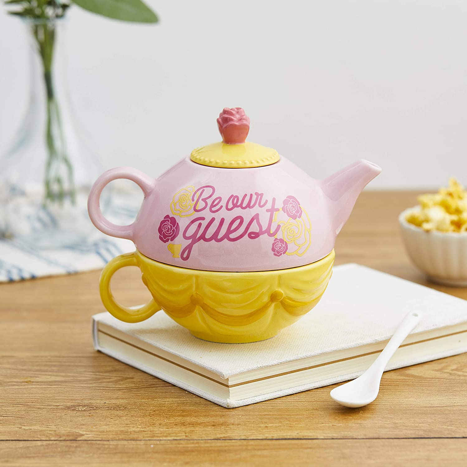 La Bella Y La Bestia Set Tetera y Taza