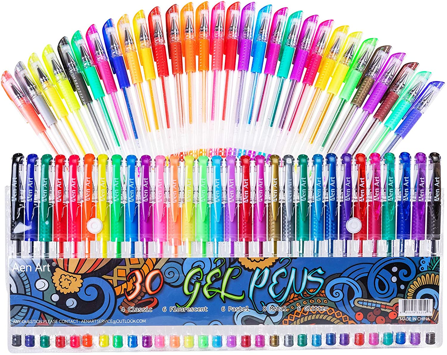 Set De Plumas Gel 30 Colores