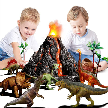 Dinosaurio Set Con Volcan Juguete