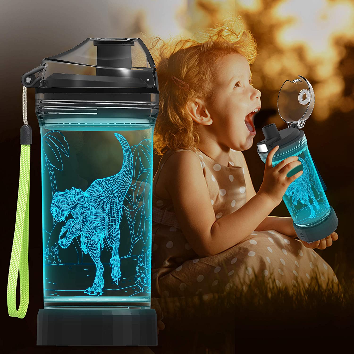 Term Dinosaurio Con Luz Holografico