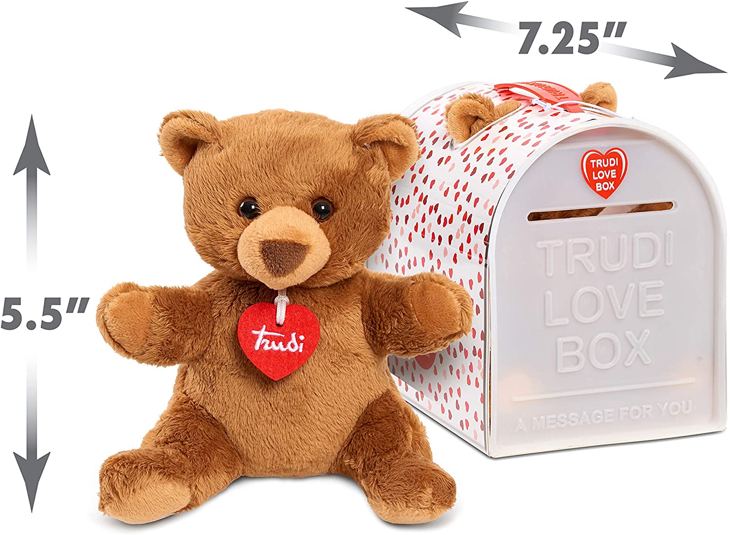Peluche Oso Trudy Con Caja Para Cartas Buzon Amor Pareja