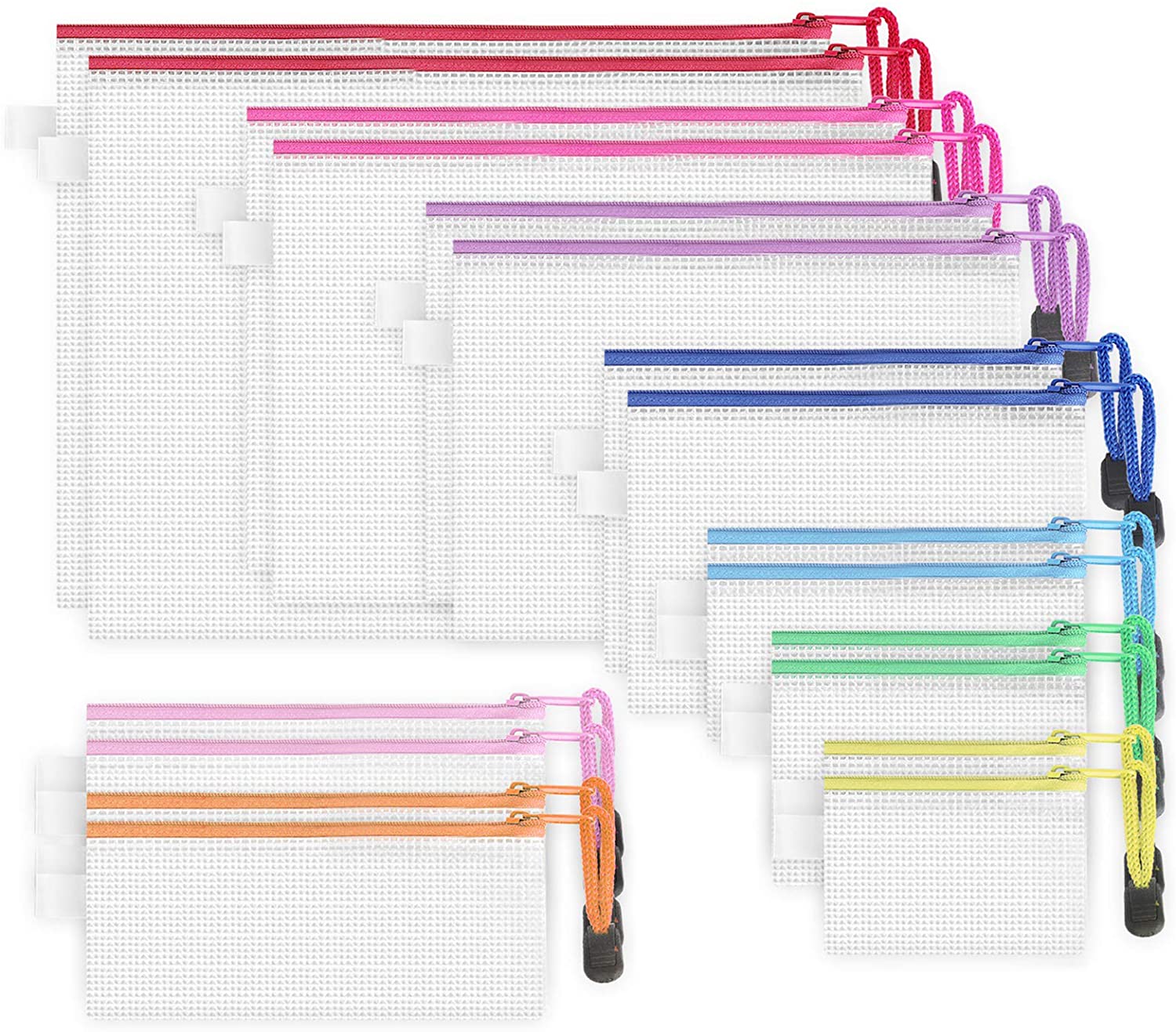 Paquete 18 Bolsas Lapiceras Colores Transparente