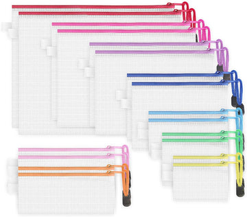 Paquete 18 Bolsas Lapiceras Colores Transparente