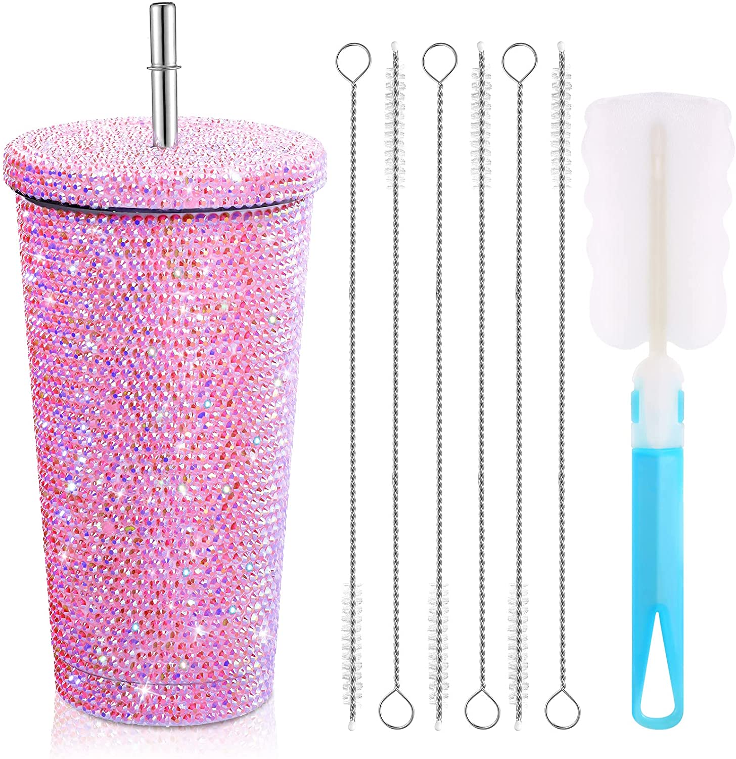 Termo Diamante Rosa Set