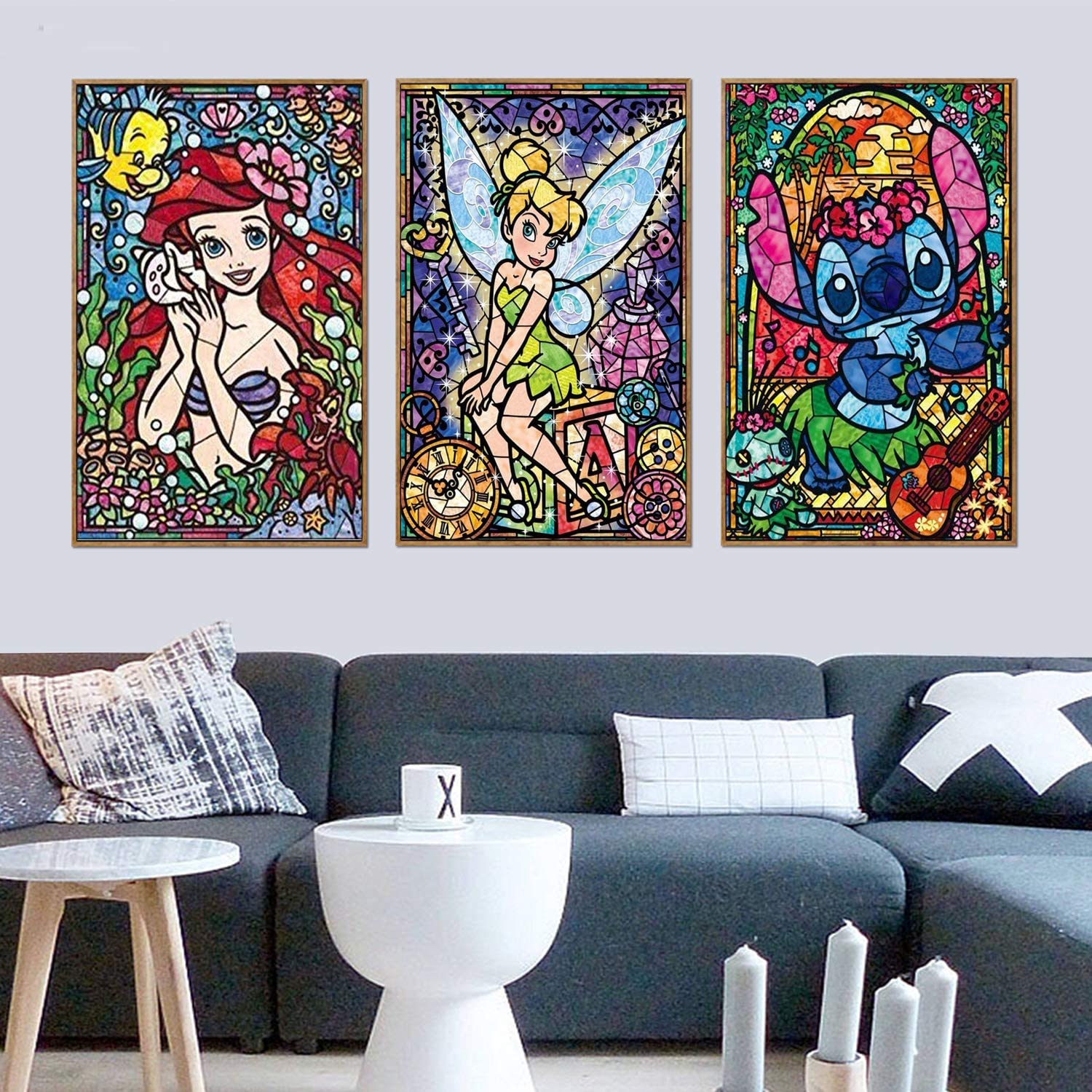 Diamond Painting Disney Lienzo 3 Piezas Cristal