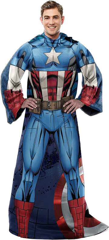 Marvel Capitan America Cobija Con Mangas