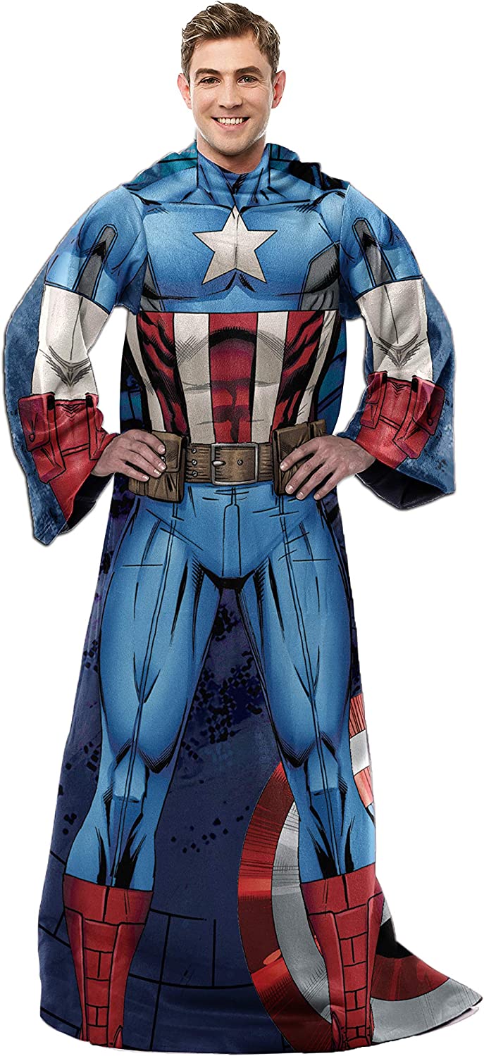 Marvel Capitan America Cobija Con Mangas
