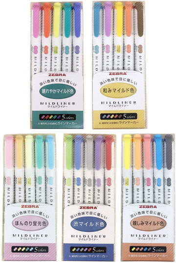 Midliners Zebra 25 Plumones Resaltadores Rotulador