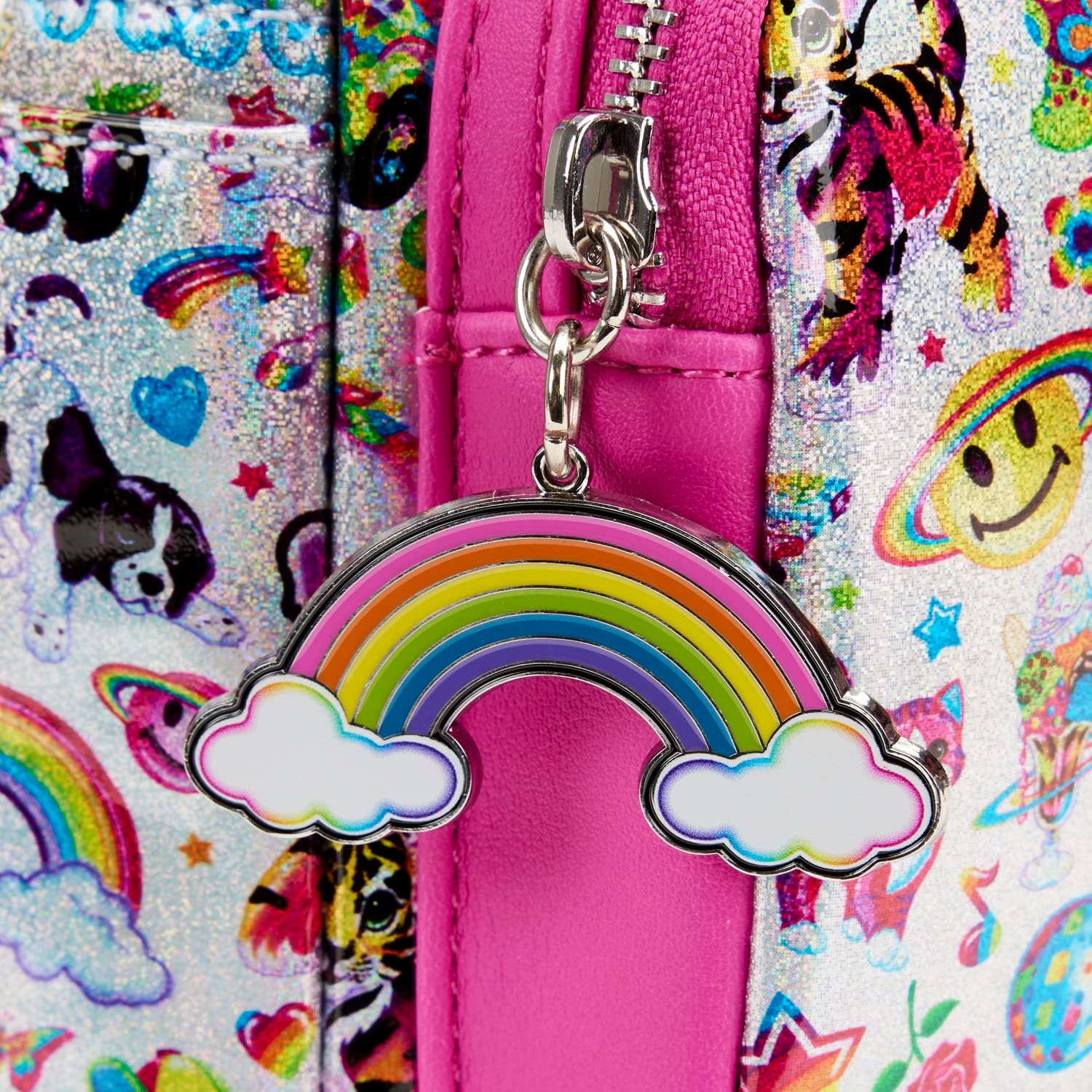 Lisa Frank Mochila Plateada Iconos