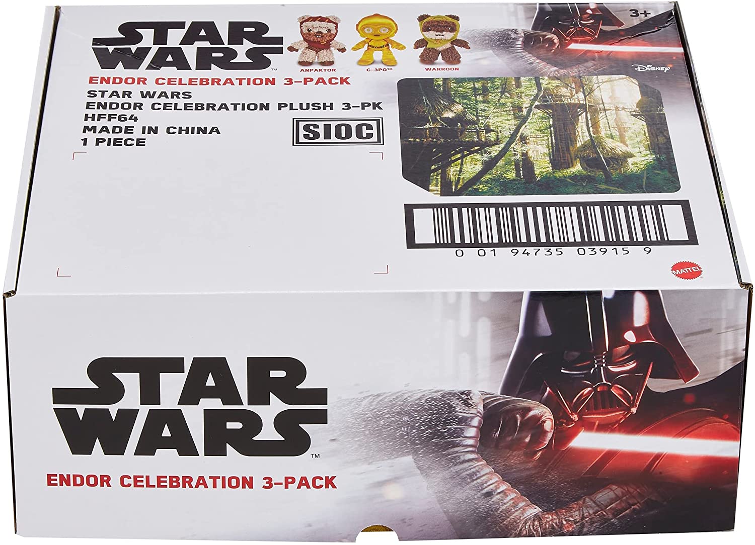 Star Wars Set De Peluches 2 ewoks y C-3PO