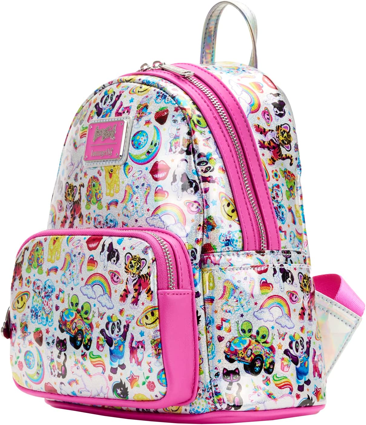 Lisa Frank Mochila Plateada Iconos