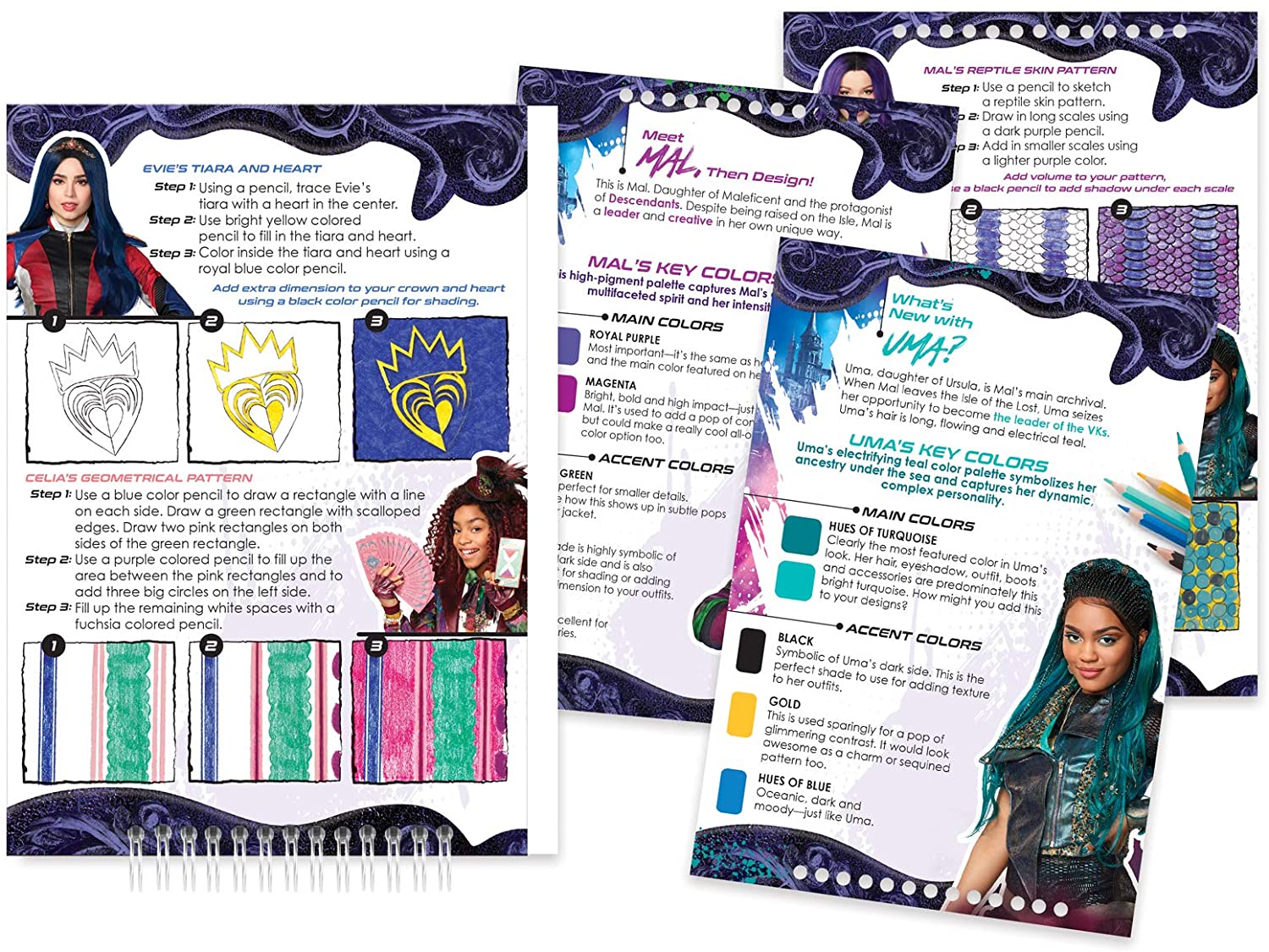 Cómo Dibujar a Red de Descendientes 4, image size:1500x1125