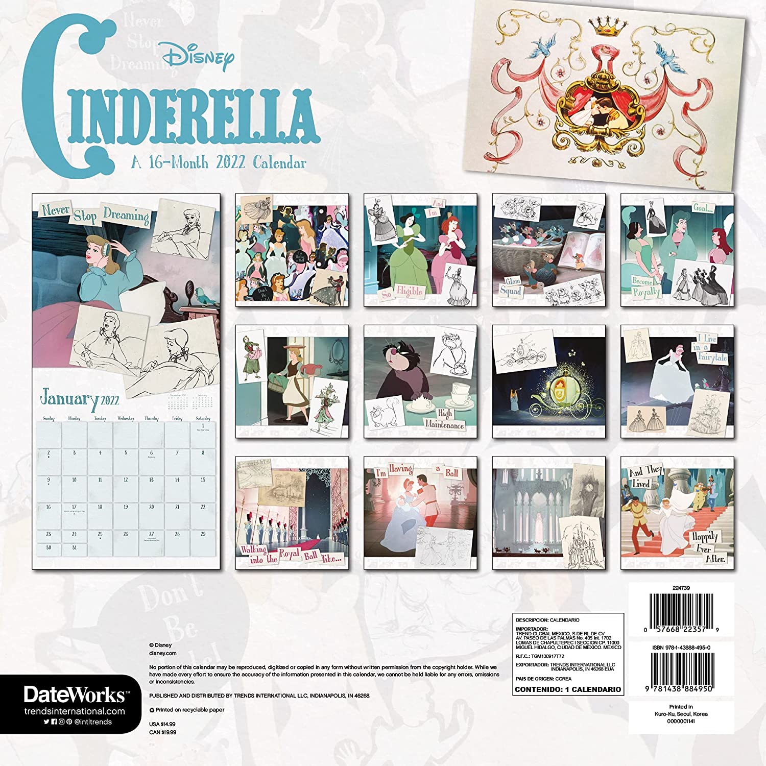 Cenicienta Calendario 2022