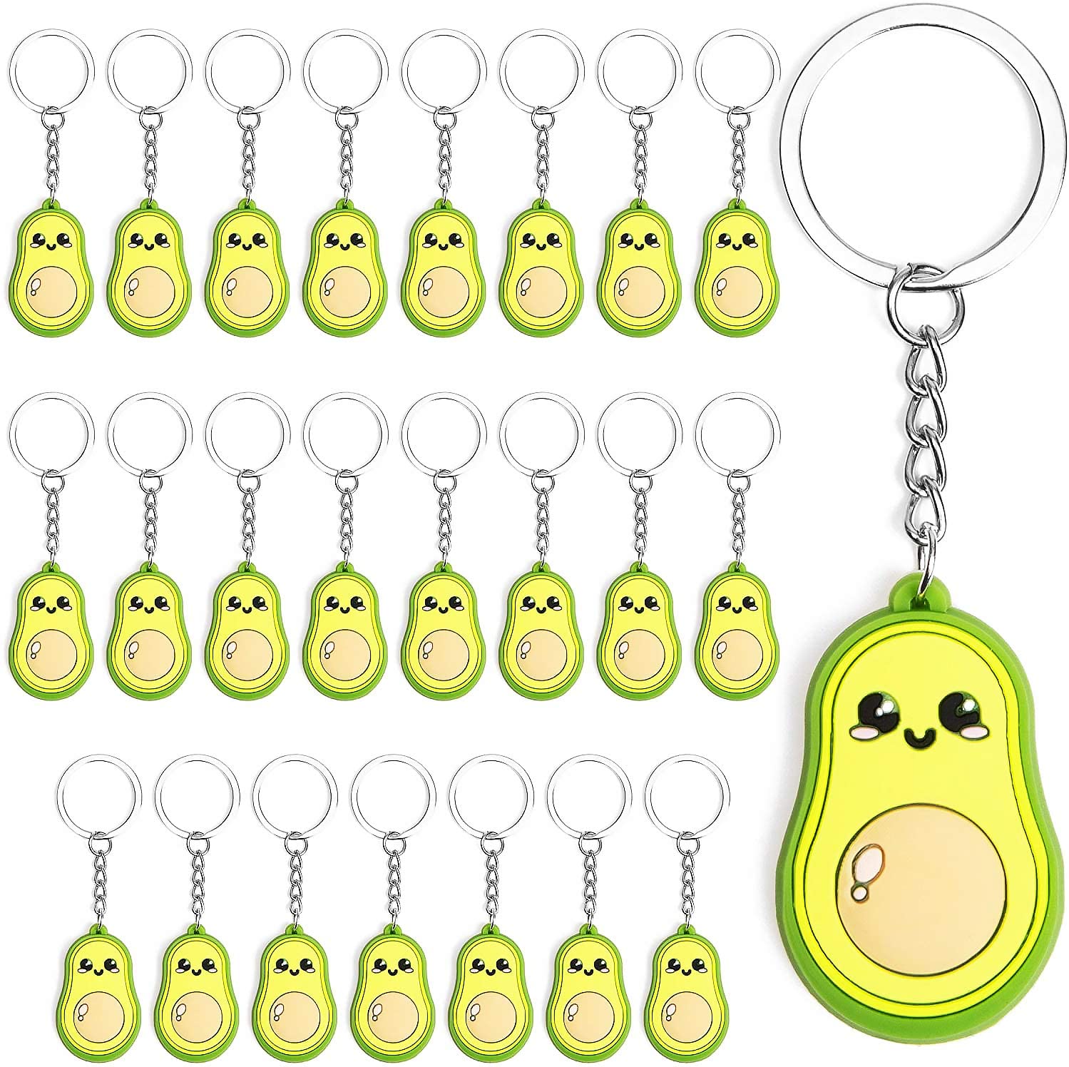 Llavero Aguacate Caricatura 24 Piezas