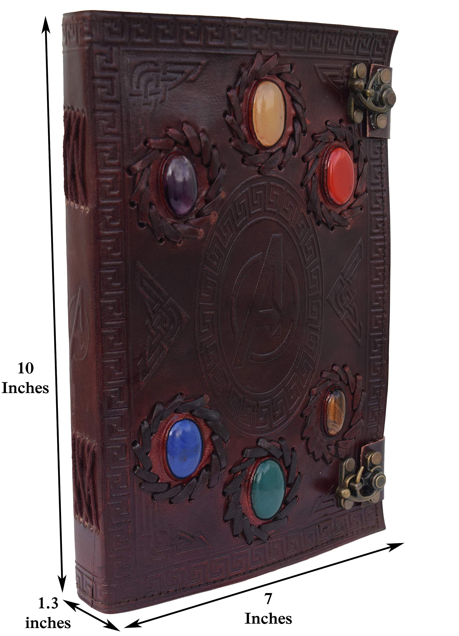 Avengers Marvel Cuaderno De Piel Vintage Gemas Del Infinito