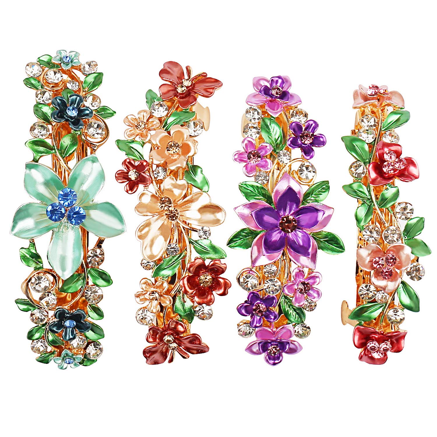 Set De Broches Para Cabello Vintage Flores