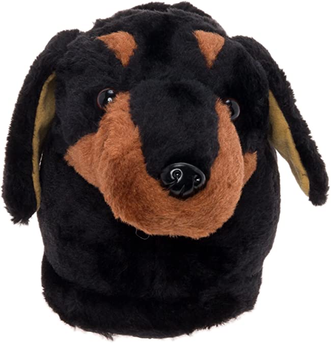 Pantunflas Peluche Perro Salchicha Mascota
