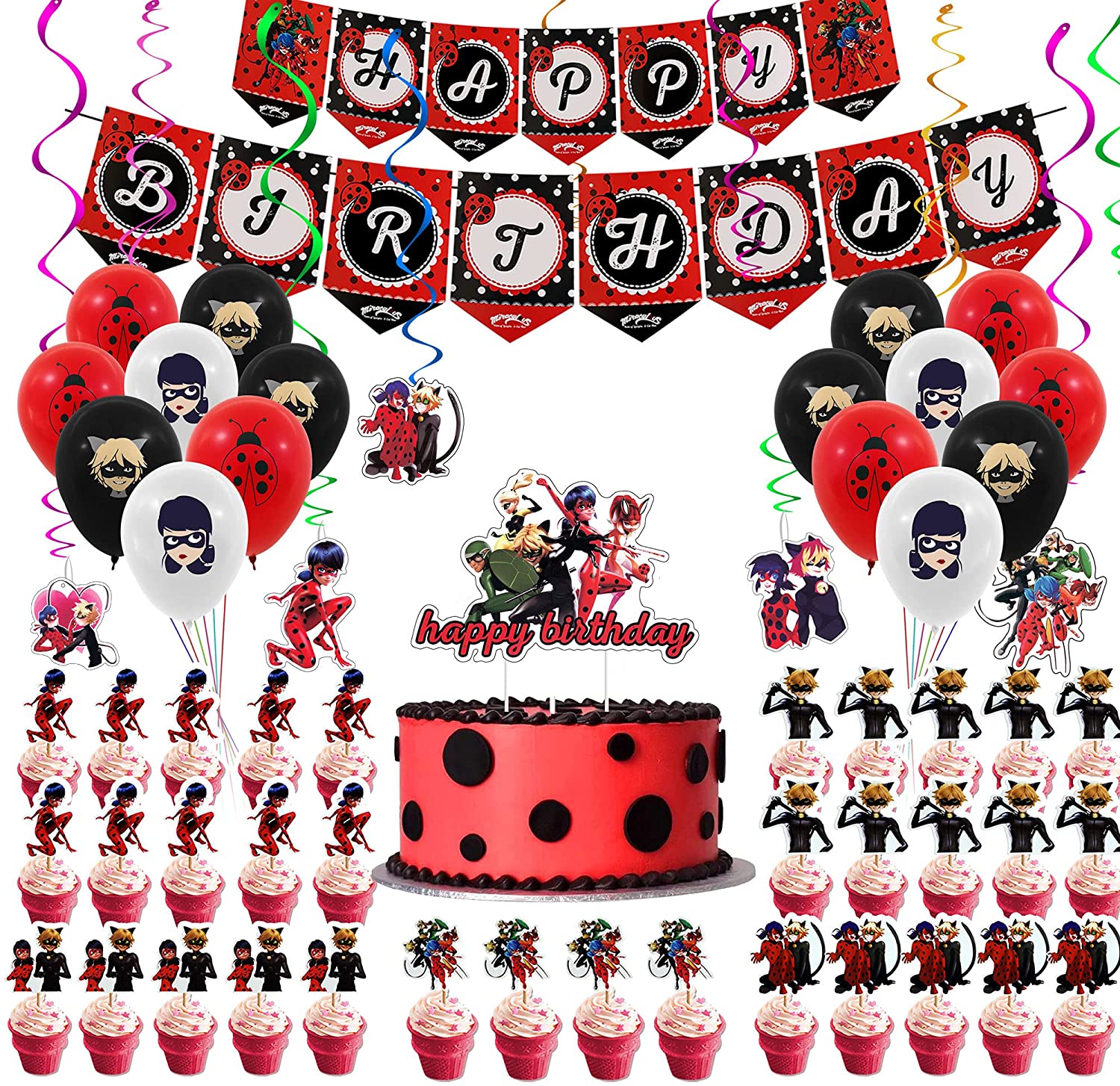 Miraculous Lady Bug Suministros Para Fiestas