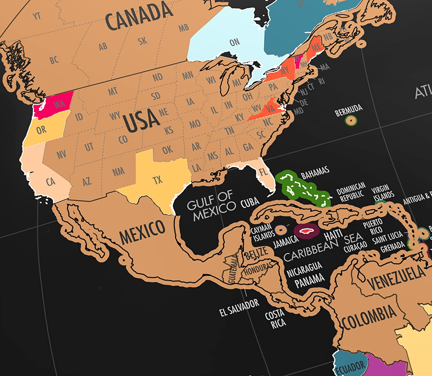 Mapa Del Mundo Para Rascar