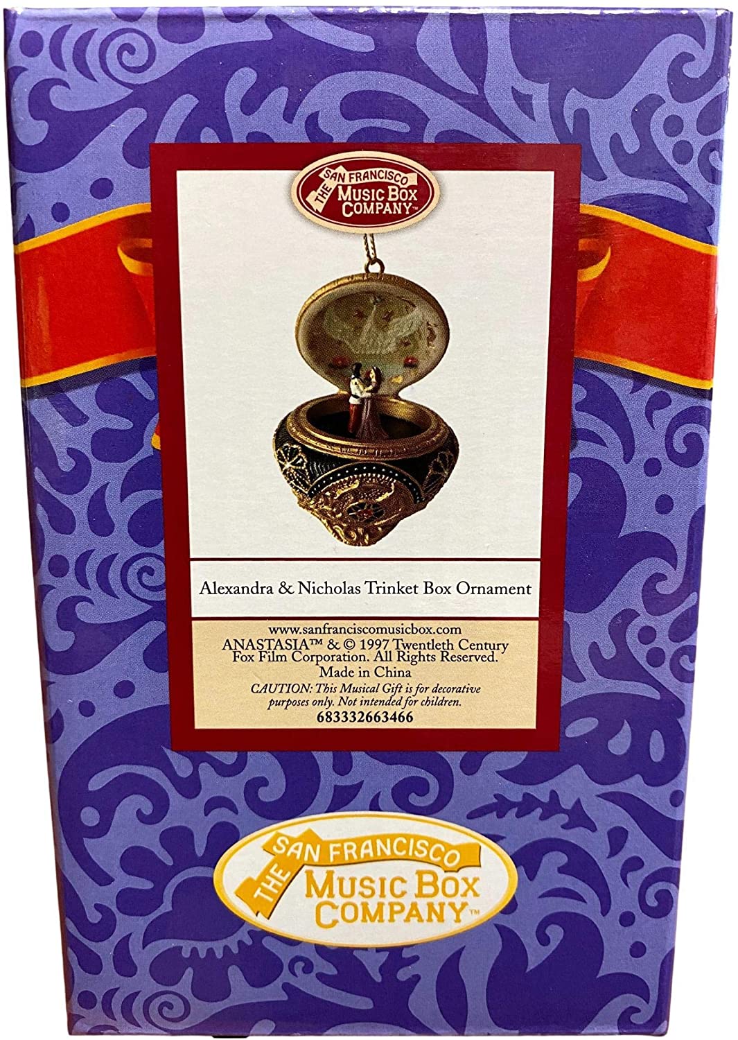 Anastasia Caja Musical Ornamento Decoracion Arbolito Navidad