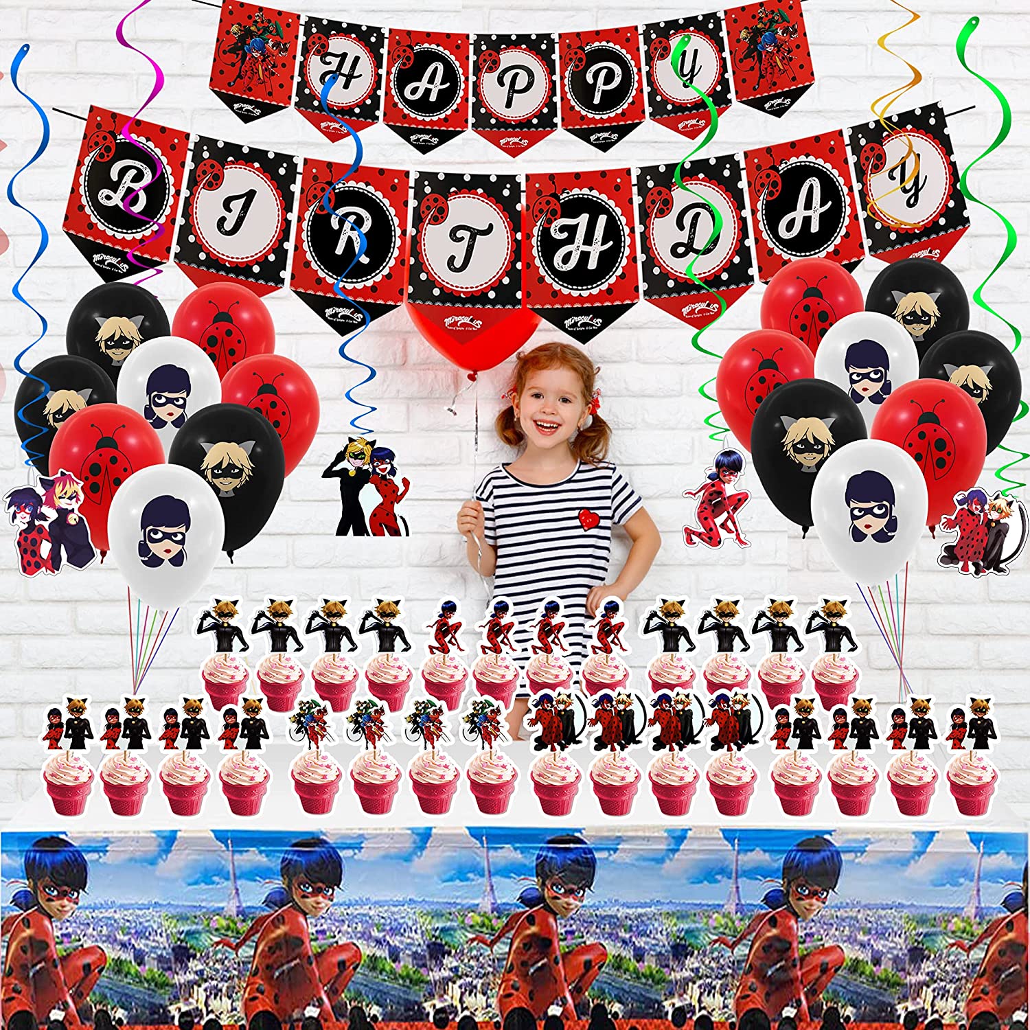 Miraculous Lady Bug Suministros Para Fiestas