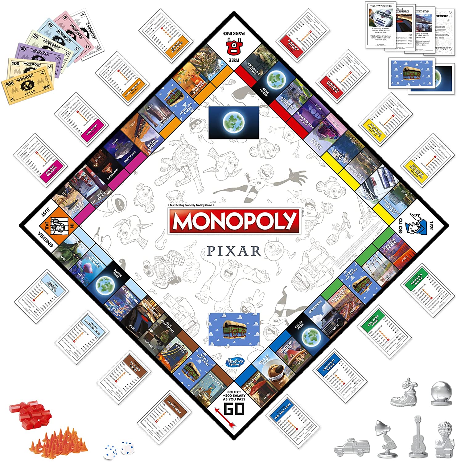 Monopolio Disney Pixar Personajes Monopoly