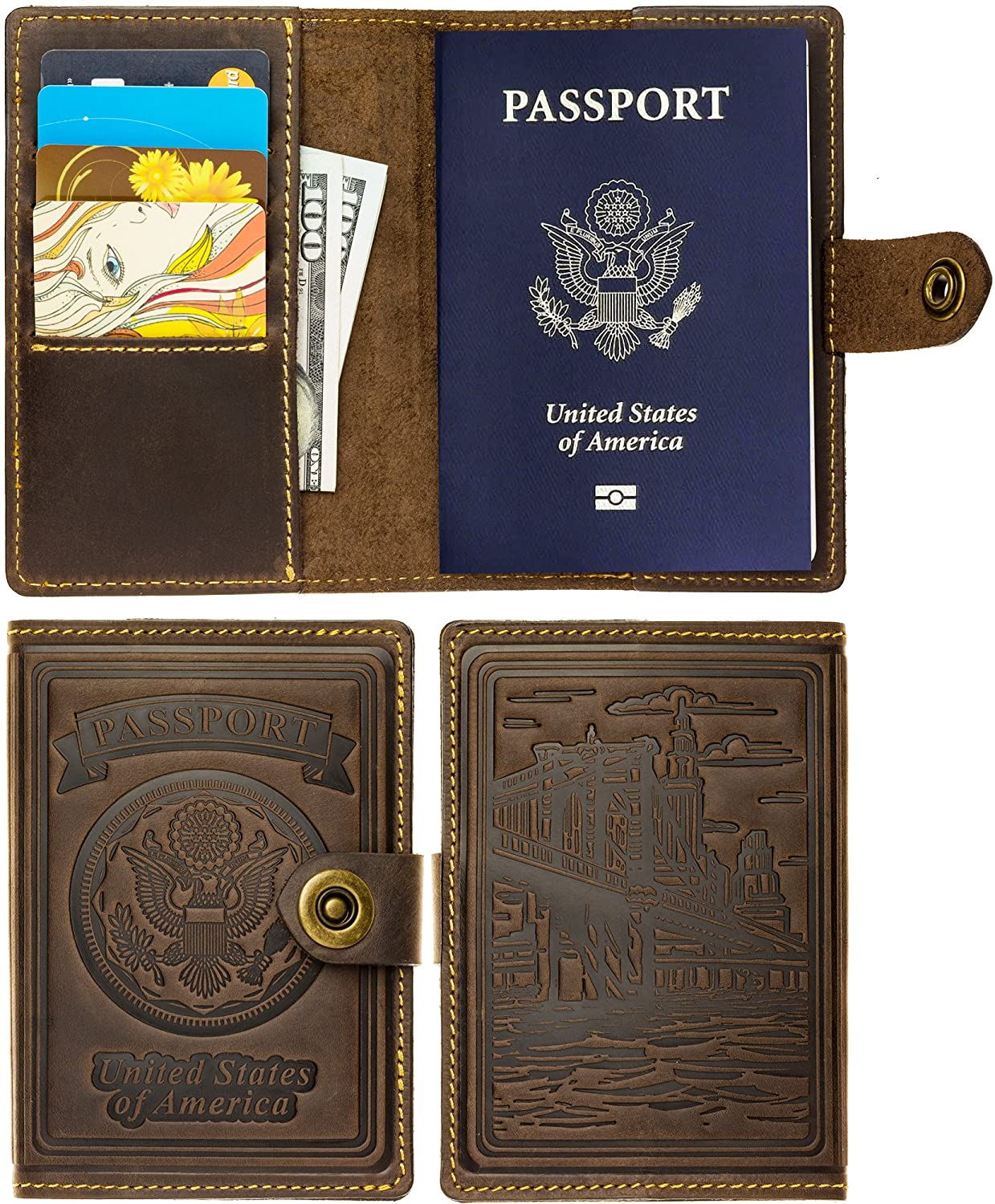 Porta Pasaporte Caballero Cartera