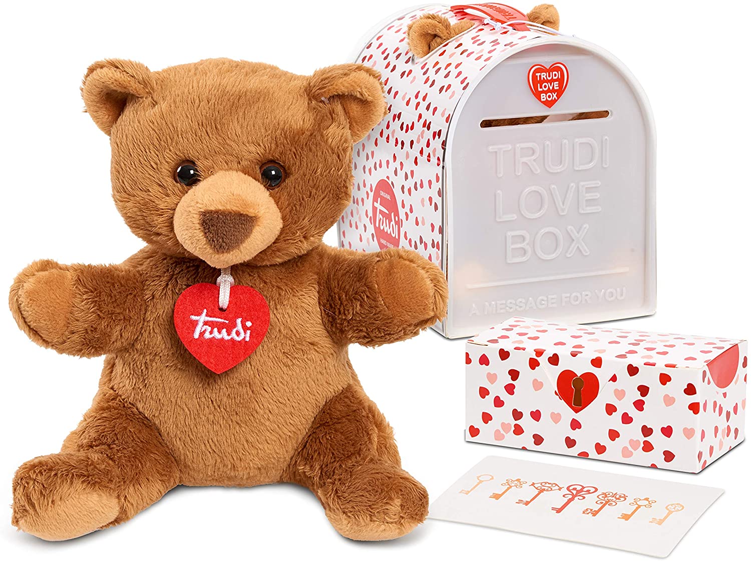 Peluche Oso Trudy Con Caja Para Cartas Buzon Amor Pareja