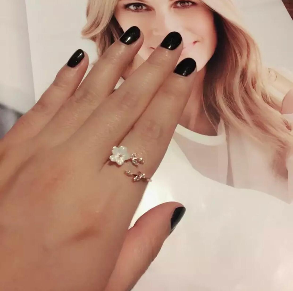 ANILLO PEARL FLOWER RING FLOR BLANCA