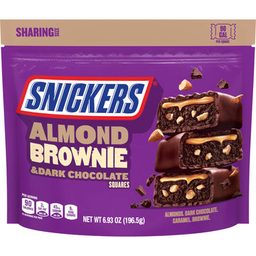 Snickers Dark Chocolate Almond Brownie Chocolate Candy Fun Size - 6.93oz