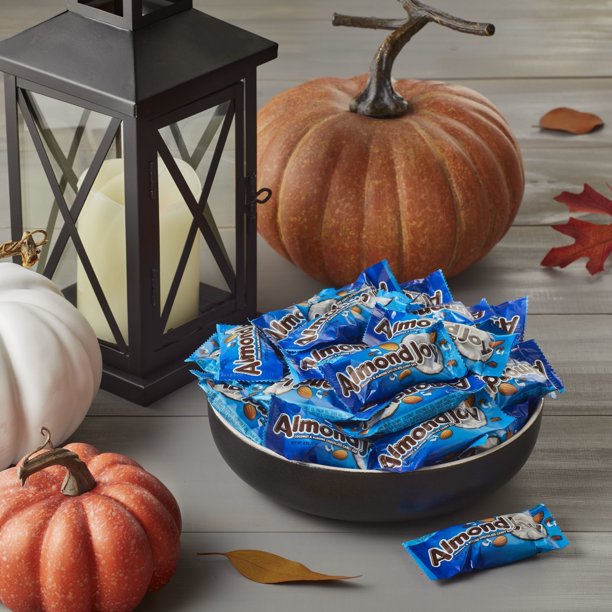 ALMOND JOY, Coconut and Almond Chocolate Snack Size Candy Bars, Halloween, 20.1 oz