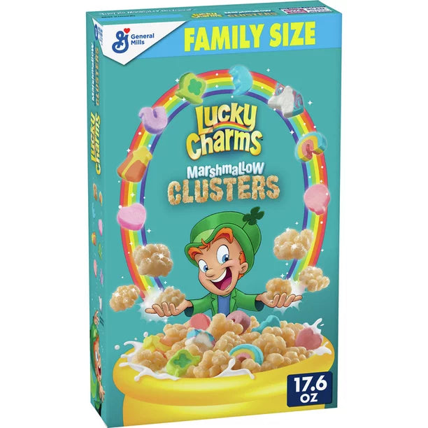 Lucky Charms Marshmallow Clusters Breakfast Cereal, 17.6oz