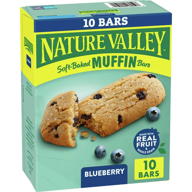 Nature Valley Soft-Baked Muffin Bars Blueberry, 12.4 oz, 10 ct