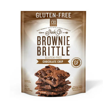 Sheila G's Chocolate Chip Cookie Snack Thins Brownie Brittle, Gluten Free, 4.5 oz