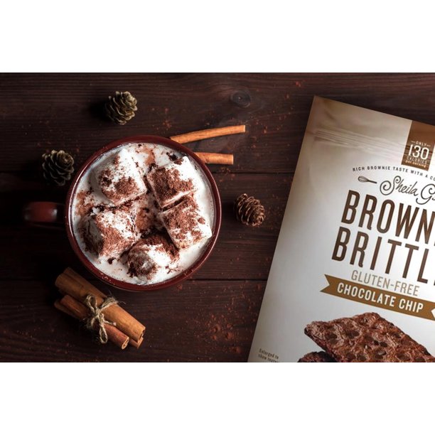 Sheila G's Chocolate Chip Cookie Snack Thins Brownie Brittle, Gluten Free, 4.5 oz
