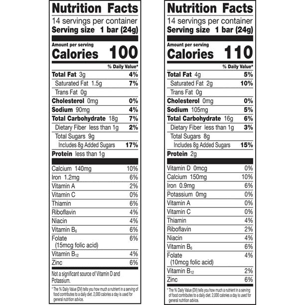 Reese's Puffs and Cinnamon Toast Crunch, Breakfast Bar Variety Pack, 28 Barras