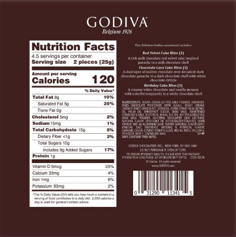 Godiva Assorted Cake Truffles 3.8oz