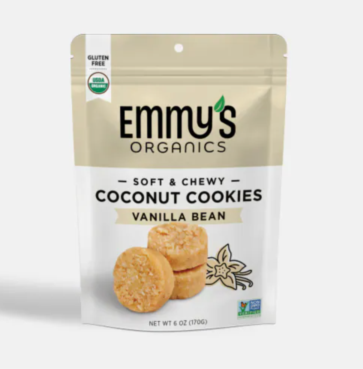 Emmy's Organics Organic Vanilla Bean Coconut Cookies