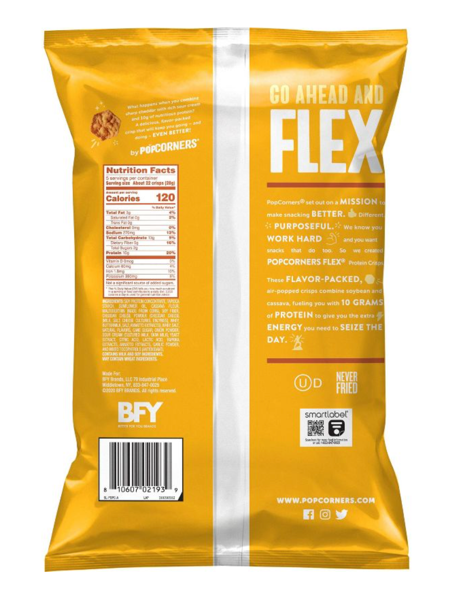 PopCorners Flex Protein Crisps Cheddar & Sour Cream - 5oz