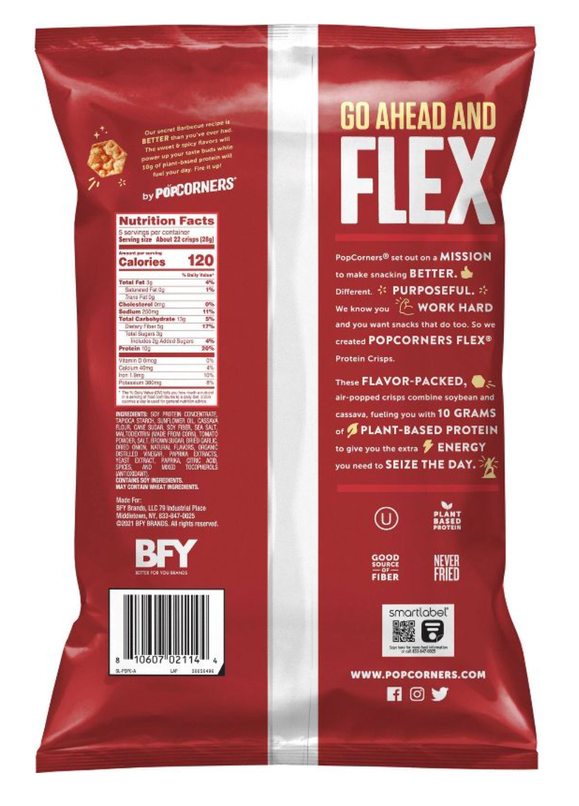 PopCorners Flex Protein Crisps Barbecue - 5oz