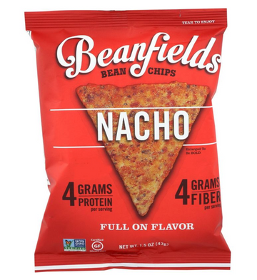 Beanfields Nacho Bean and Rice Chips - 36oz/Paquete de 24