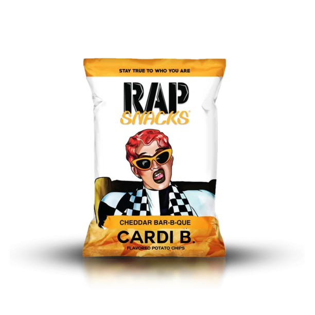 Cardi B Rap Snacks Cheddar BBQ Potato Chips 2.5 oz